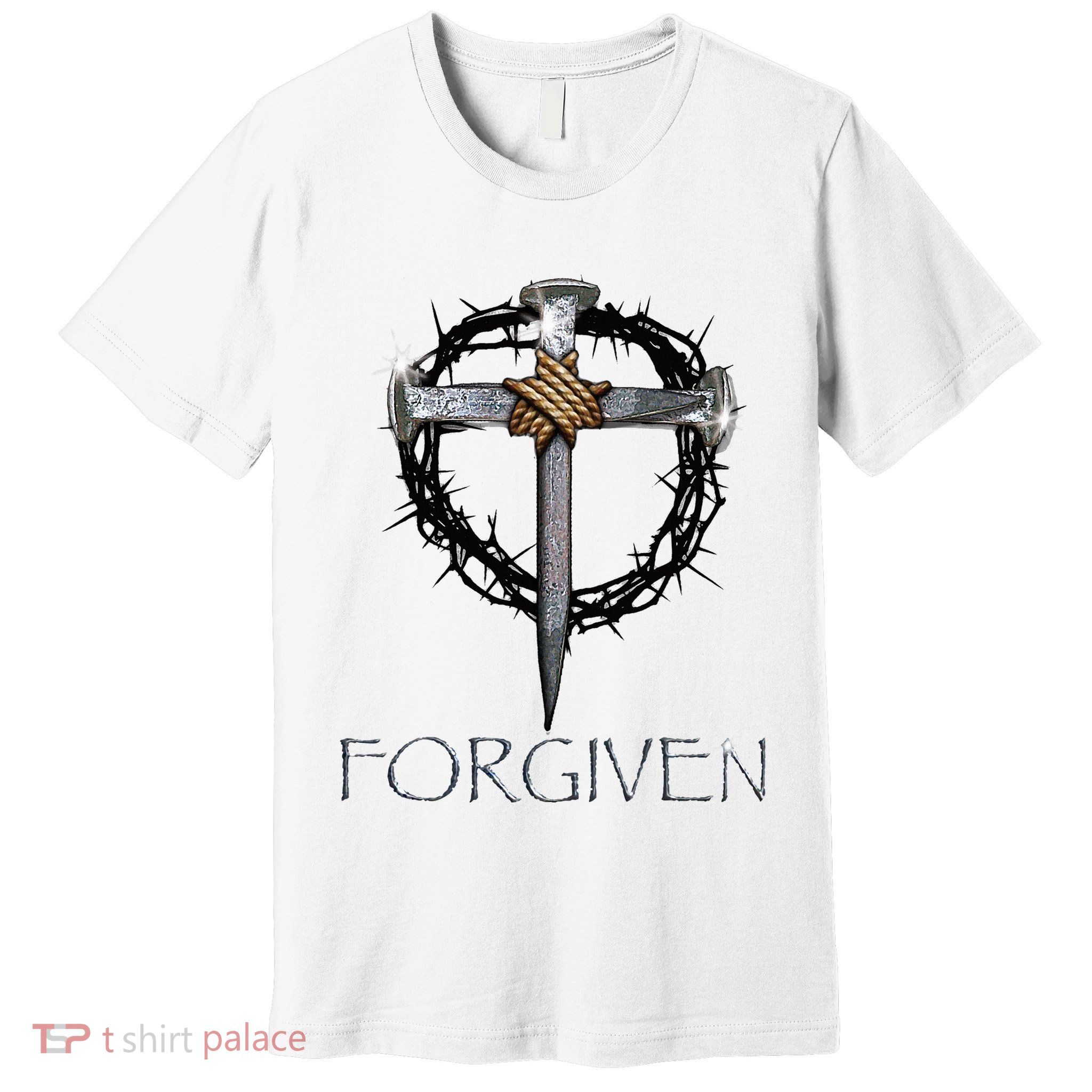 Forgiven 3 Nails Crown Of Thorns Premium T-Shirt