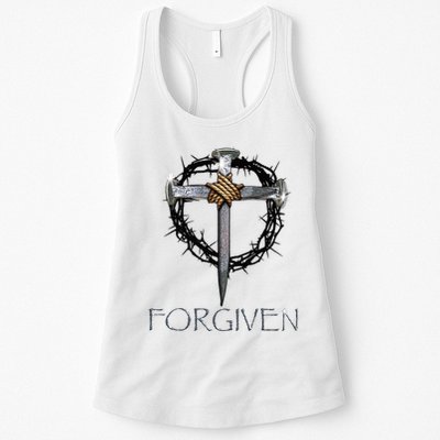 Forgiven 3 Nails Crown Of Thorns Womens Tank Top