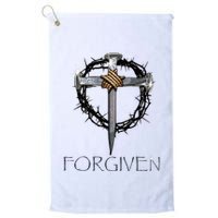 Forgiven 3 Nails Crown Of Thorns Golf Towel