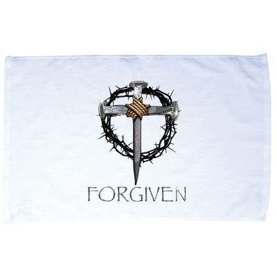 Forgiven 3 Nails Crown Of Thorns Microfiber Hand Towel
