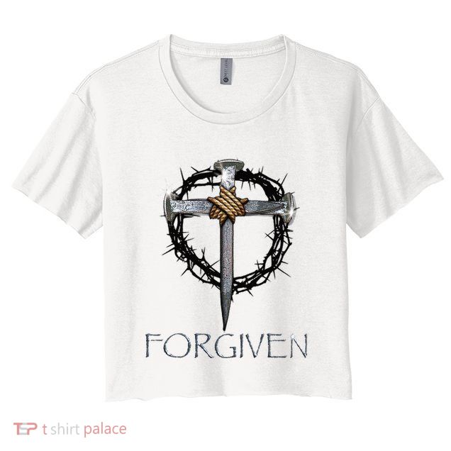 Forgiven 3 Nails Crown Of Thorns Crop Top