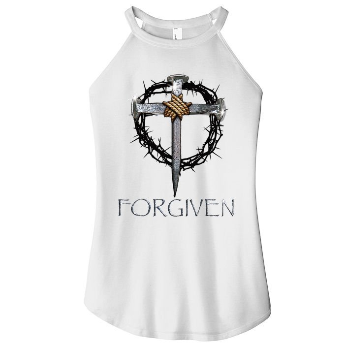 Forgiven 3 Nails Crown Of Thorns Women's Perfect Tri Rocker Tank