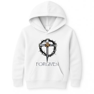 Forgiven 3 Nails Crown Of Thorns Kids Hoodie