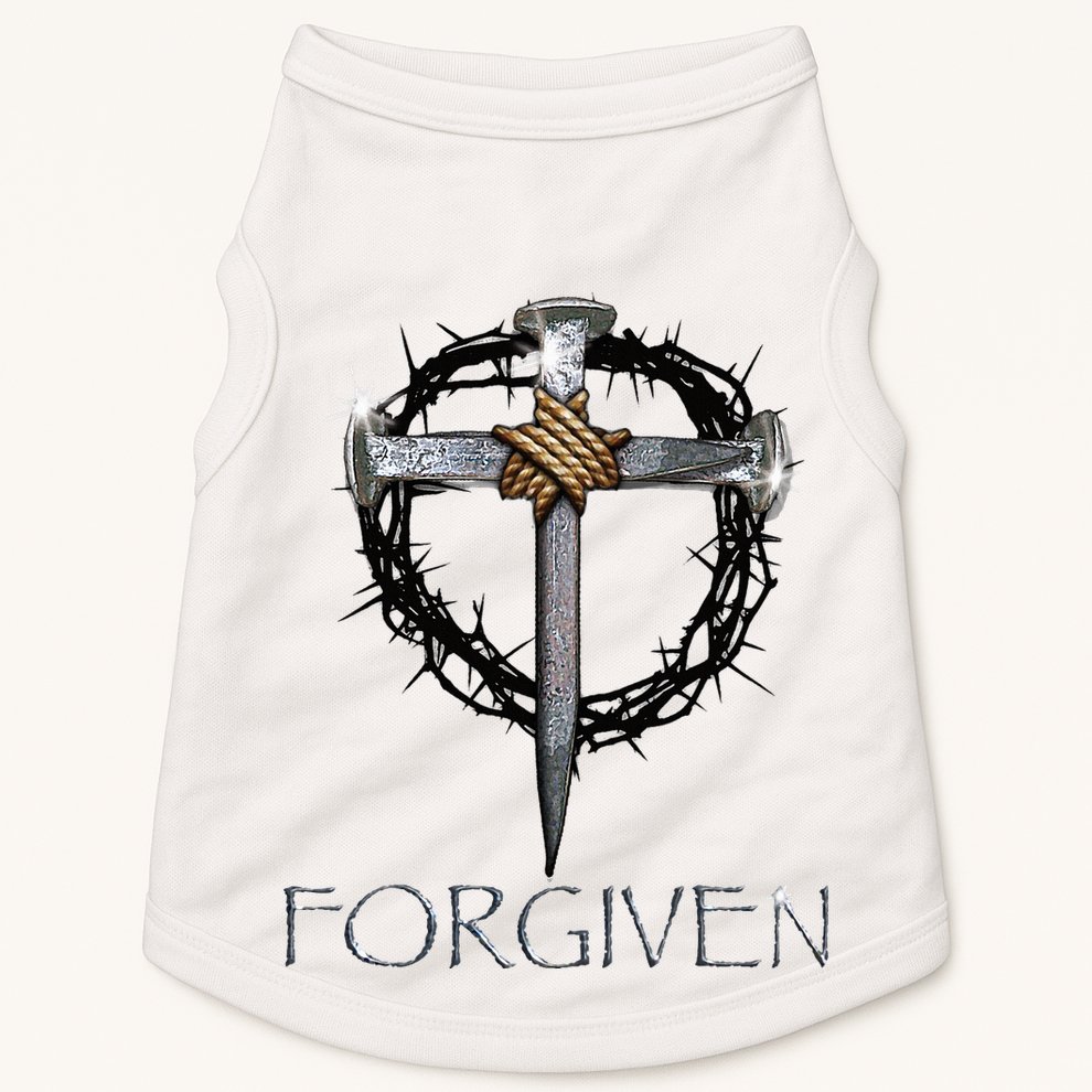 Forgiven  3 Nails crown of thorns  Doggie Tank