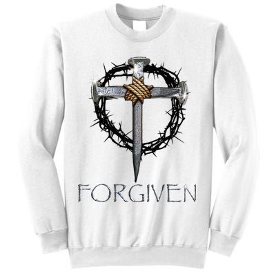 Forgiven  3 Nails crown of thorns  Sweatshirt