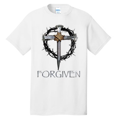 Forgiven  3 Nails crown of thorns  Tall T-Shirt