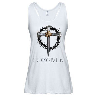 Forgiven  3 Nails crown of thorns  Ladies Essential Flowy Tank