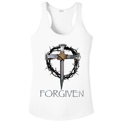 Forgiven  3 Nails crown of thorns  Ladies PosiCharge Competitor Racerback Tank
