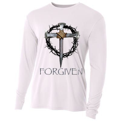 Forgiven  3 Nails crown of thorns  Cooling Performance Long Sleeve Crew
