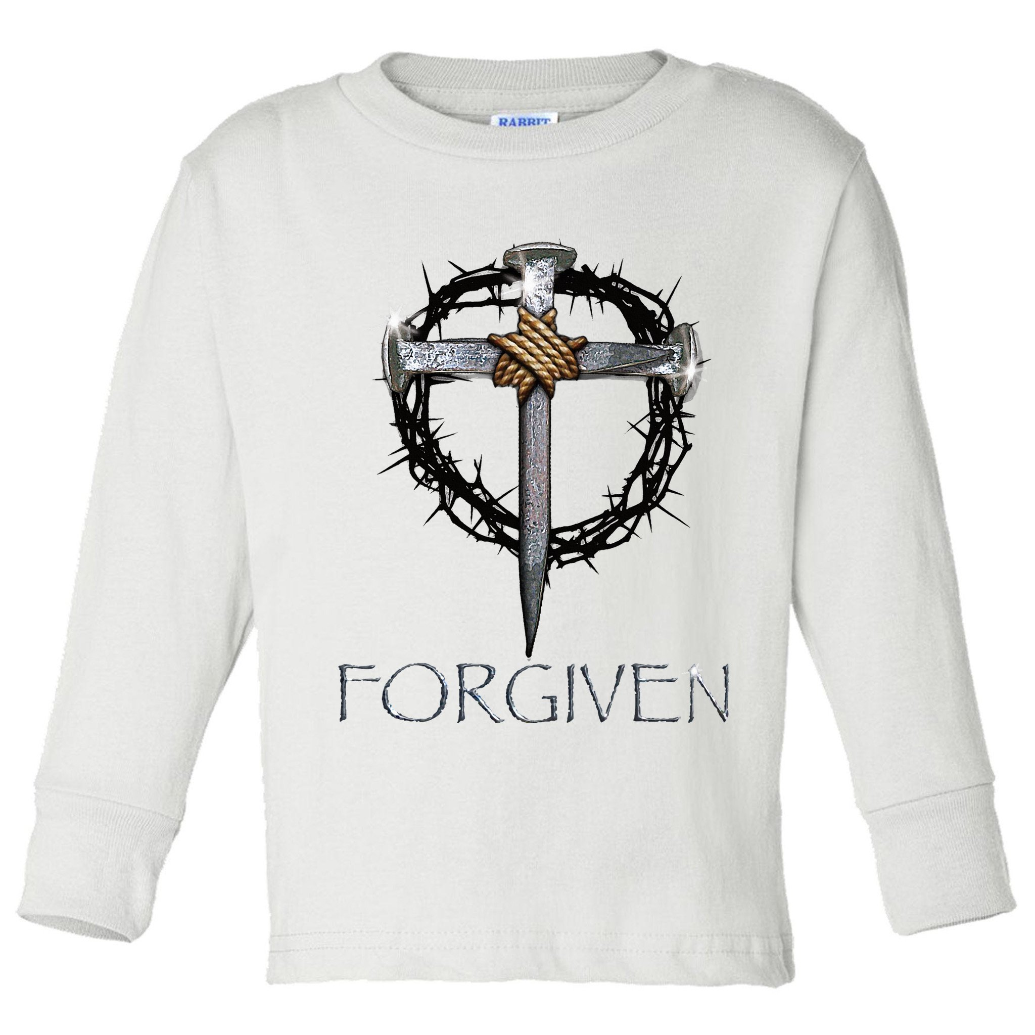 Forgiven  3 Nails crown of thorns  Toddler Long Sleeve Shirt