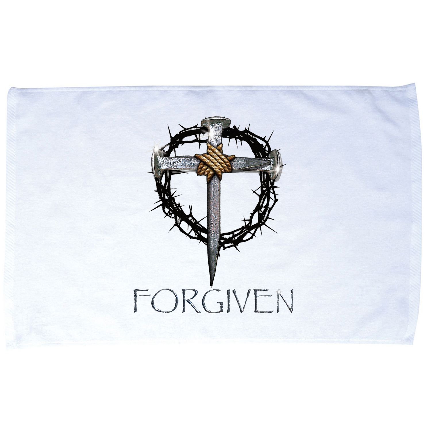 Forgiven  3 Nails crown of thorns  Microfiber Hand Towel