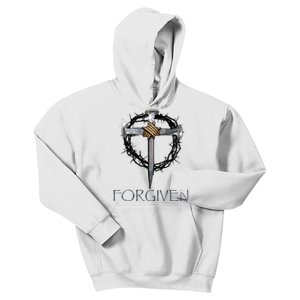 Forgiven  3 Nails crown of thorns  Kids Hoodie