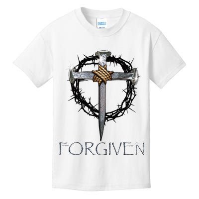 Forgiven  3 Nails crown of thorns  Kids T-Shirt