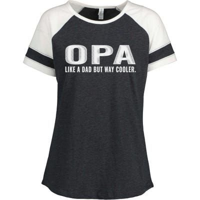 Family 365 Opa Like A Dad But Way Cooler Grandpa Cool Gift Enza Ladies Jersey Colorblock Tee