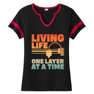 Funny 3d Printing Art 3d Printer Lovers Geeks Ladies Halftime Notch Neck Tee