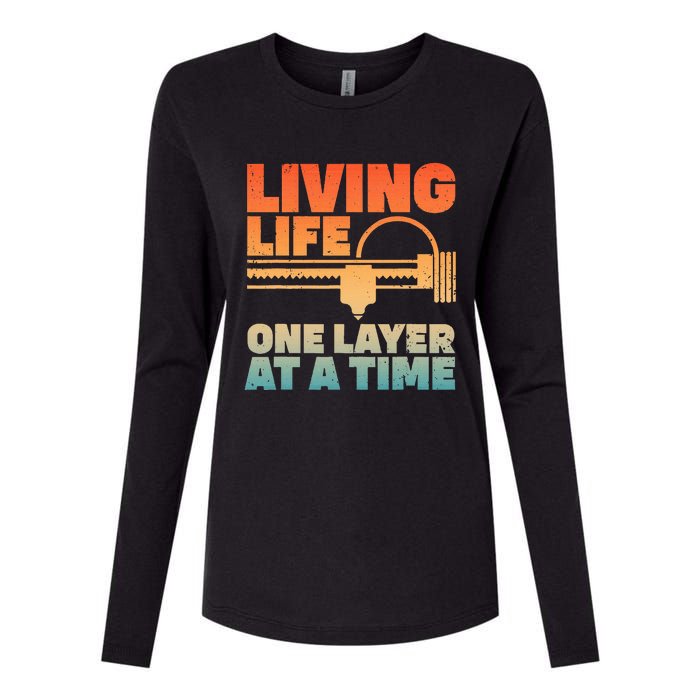 Funny 3d Printing Art 3d Printer Lovers Geeks Womens Cotton Relaxed Long Sleeve T-Shirt