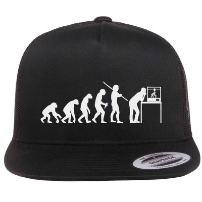 Funny 3d Printing Evolution 3d Printer Joke Flat Bill Trucker Hat