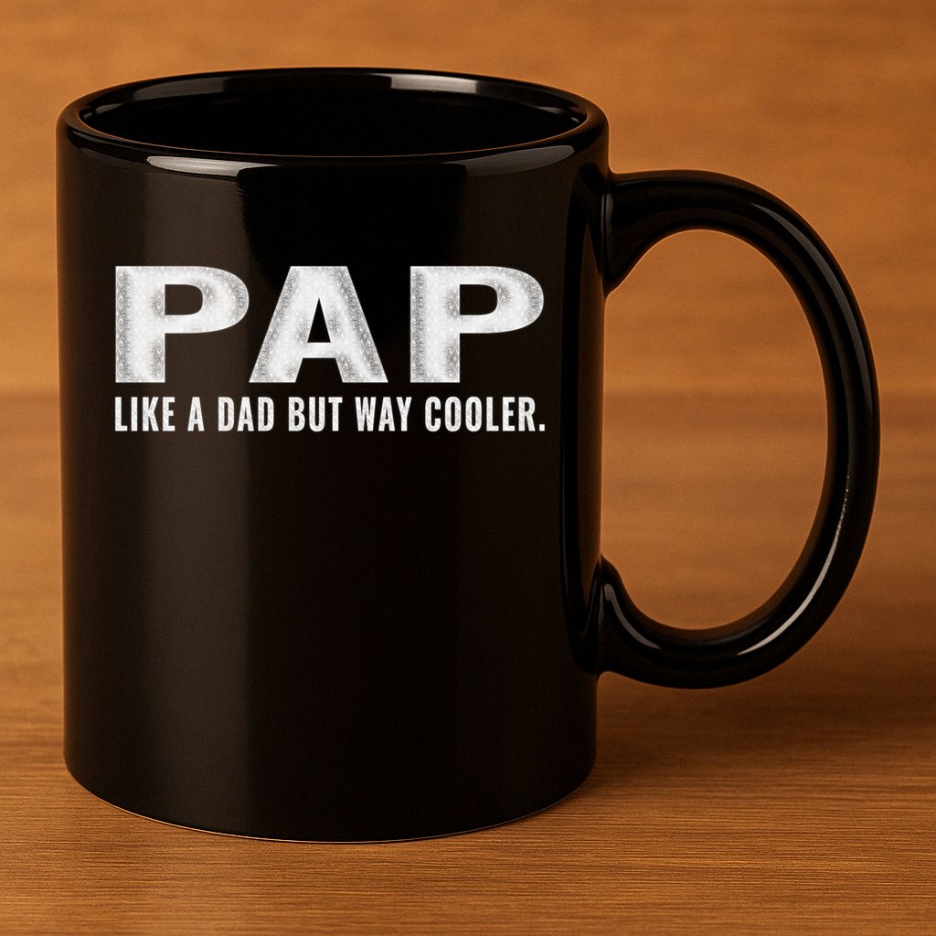 Family 365 Pap Like A Dad But Way Cooler Grandpa Great Gift 11oz C Handle Ceramic Mug