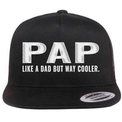 Family 365 Pap Like A Dad But Way Cooler Grandpa Great Gift Flatbill Hat