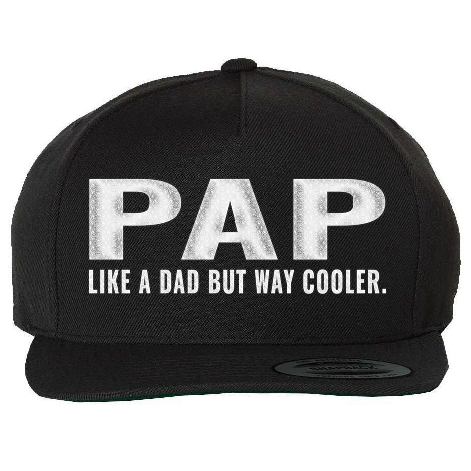 Family 365 Pap Like A Dad But Way Cooler Grandpa Great Gift Wool Snapback Cap