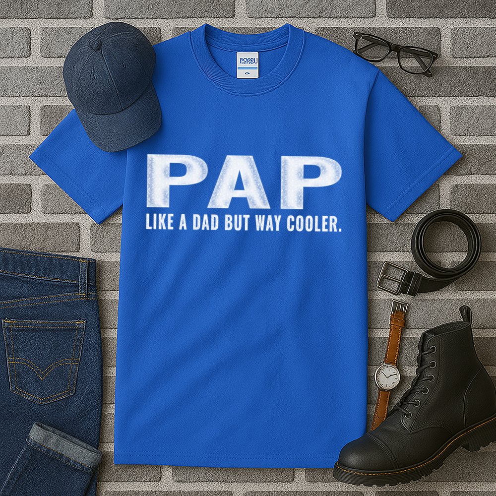 Family 365 Pap Like A Dad But Way Cooler Grandpa Great Gift Tall T-Shirt