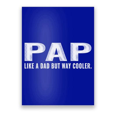 Family 365 Pap Like A Dad But Way Cooler Grandpa Great Gift Poster