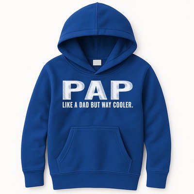 Family 365 Pap Like A Dad But Way Cooler Grandpa Great Gift Kids Hoodie