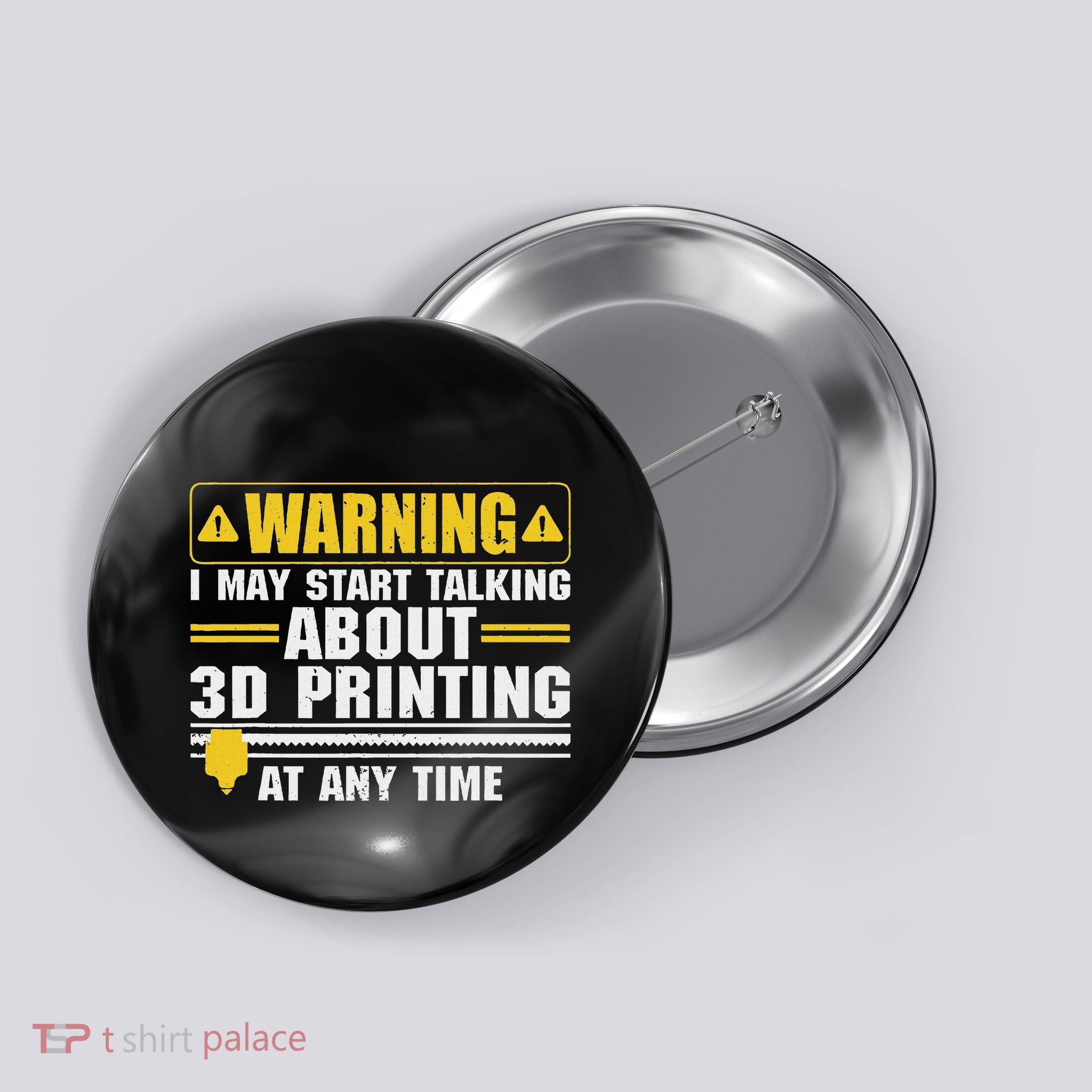 Funny 3d Printer Art 3d Printing Worker Lover Button