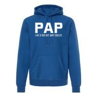 Family 365 Pap Like A Dad But Way Cooler Grandpa Great Gift Premium Hoodie