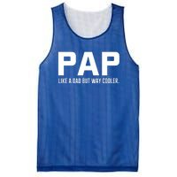 Family 365 Pap Like A Dad But Way Cooler Grandpa Great Gift Mesh Reversible Basketball Jersey Tank