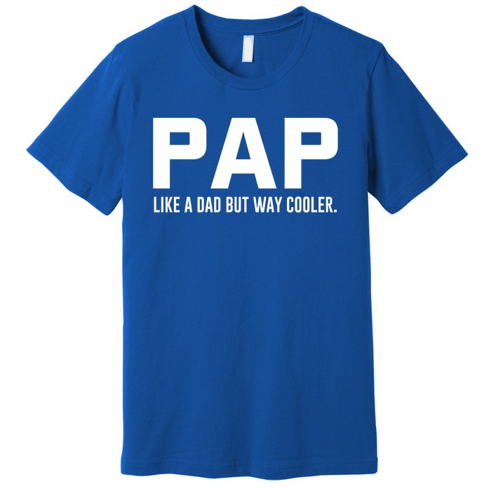 Family 365 Pap Like A Dad But Way Cooler Grandpa Great Gift Premium T-Shirt