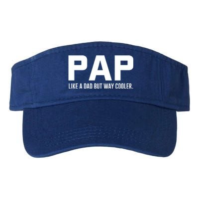 Family 365 Pap Like A Dad But Way Cooler Grandpa Great Gift Valucap Bio-Washed Visor