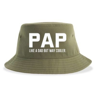 Family 365 Pap Like A Dad But Way Cooler Grandpa Great Gift Sustainable Bucket Hat