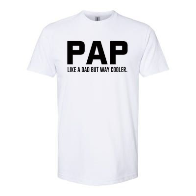 Family 365 Pap Like A Dad But Way Cooler Grandpa Great Gift Softstyle CVC T-Shirt