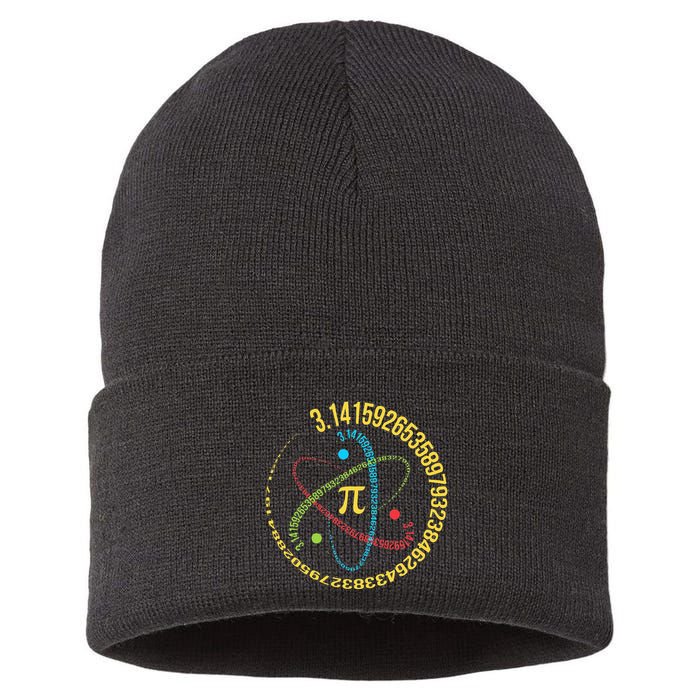 Funny 3.14 Pi Day Pie Day Pi Math Lover Sustainable Knit Beanie