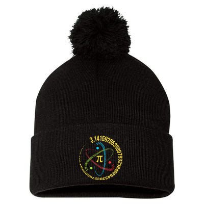 Funny 3.14 Pi Day Pie Day Pi Math Lover Pom Pom 12in Knit Beanie