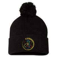 Funny 3.14 Pi Day Pie Day Pi Math Lover Pom Pom 12in Knit Beanie