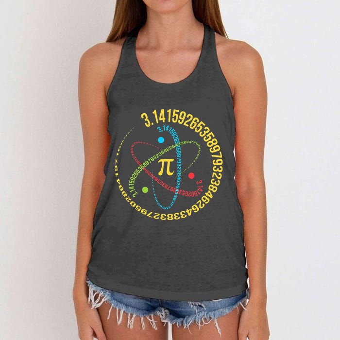 Funny 3.14 Pi Day Pie Day Pi Math Lover Women's Knotted Racerback Tank