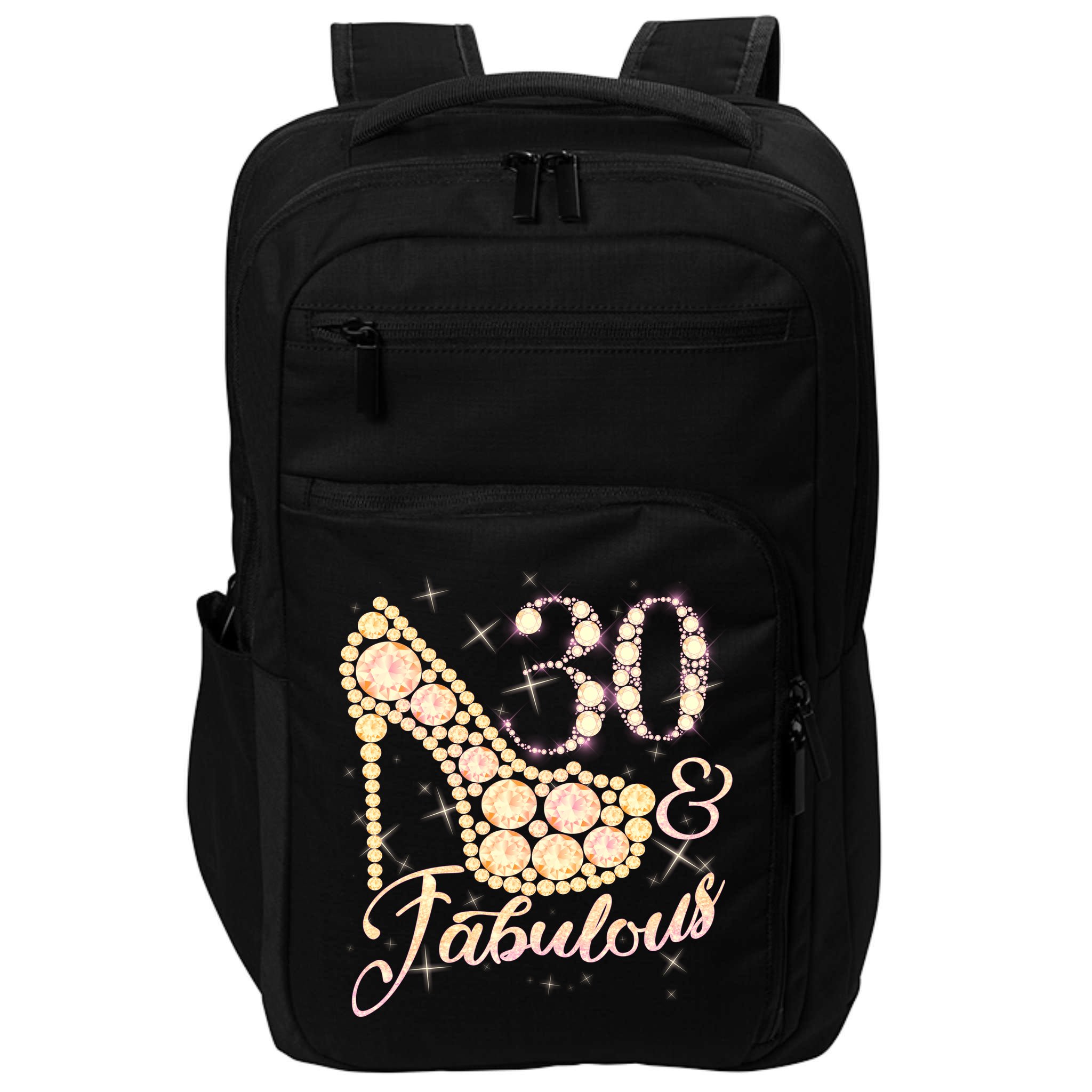 Fabulous & 30 Sparkly Heel 30th Birthday Impact Tech Backpack