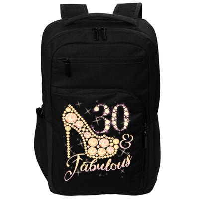 Fabulous & 30 Sparkly Heel 30th Birthday Impact Tech Backpack