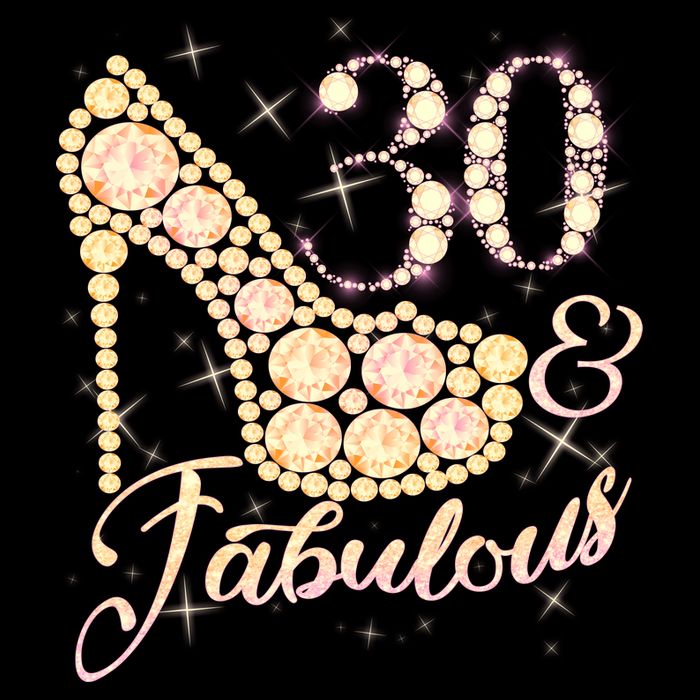 Fabulous & 30 Sparkly Heel 30th Birthday Sustainable Bucket Hat