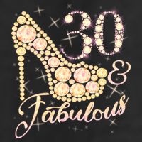 Fabulous & 30 Sparkly Heel 30th Birthday Adult Drive Performance Visor