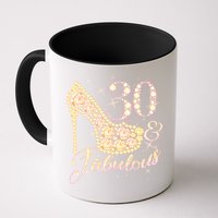Fabulous & 30 Sparkly Heel 30th Birthday Mug