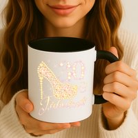 Fabulous & 30 Sparkly Heel 30th Birthday Mug