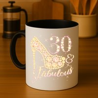 Fabulous & 30 Sparkly Heel 30th Birthday Mug
