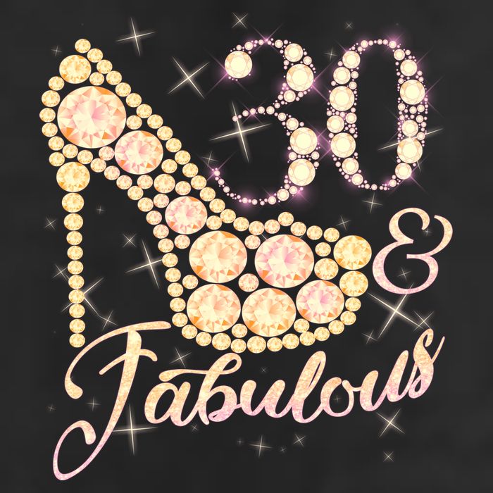 Fabulous & 30 Sparkly Heel 30th Birthday Trucker Hat