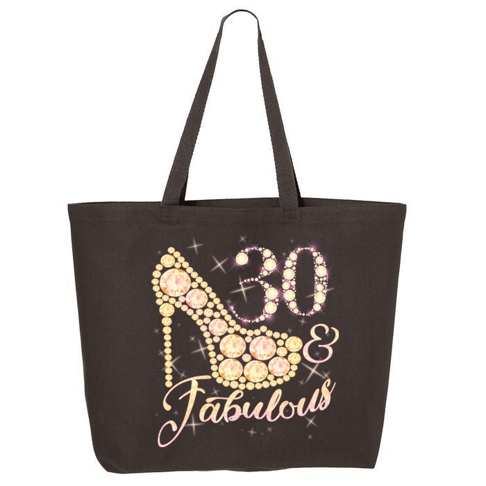 Fabulous & 30 Sparkly Heel 30th Birthday 25L Jumbo Tote