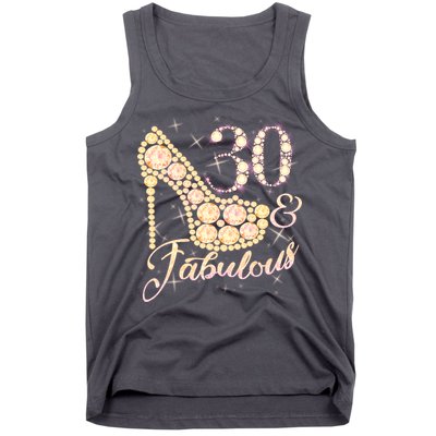Fabulous & 30 Sparkly Heel 30th Birthday Tank Top