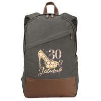Fabulous & 30 Sparkly Heel 30th Birthday Cotton Canvas Backpack