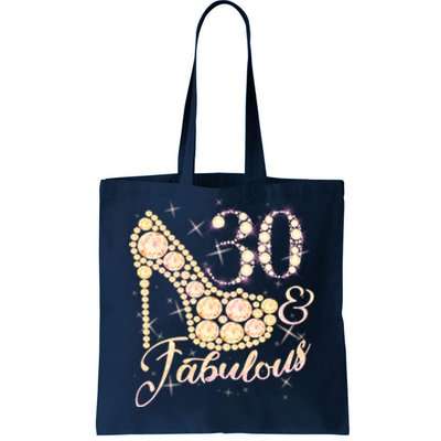 Fabulous & 30 Sparkly Heel 30th Birthday Tote Bag